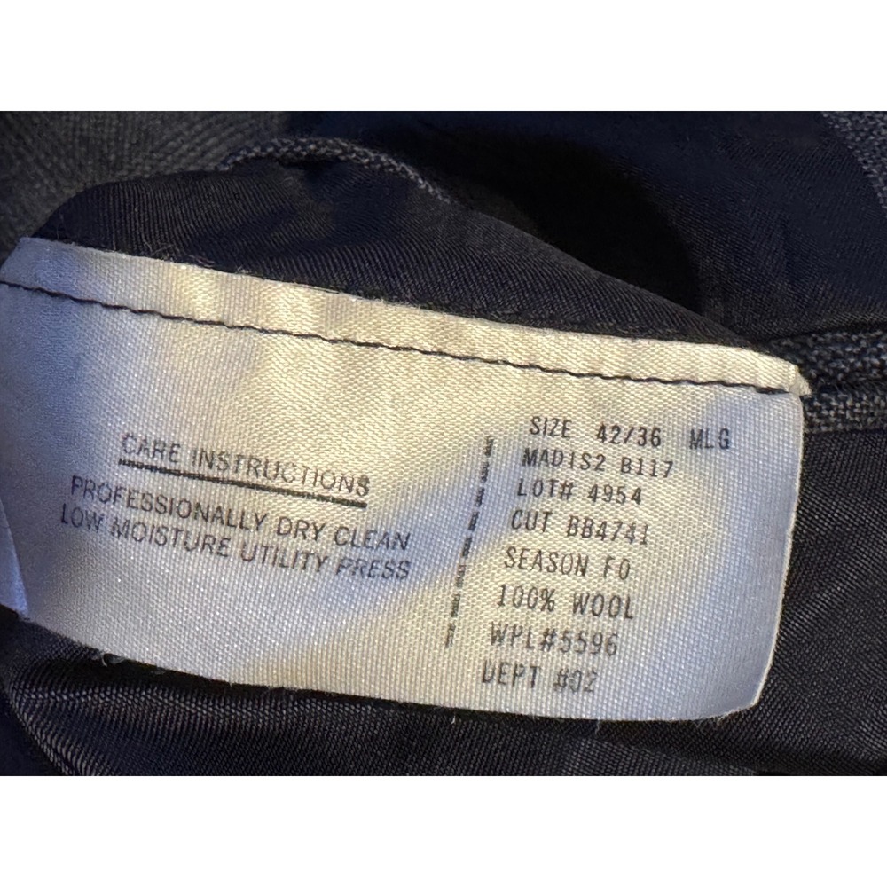 BROOKS BROTHERS Mens gray Wool Blazer Sport Coat Textured Suiting Size 42 36 - Picture 8 of 10